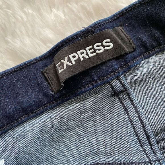 Express Legging High Rise Jeans Stretch Dark Wash Womens Size 2R - Picture 9 of 9
